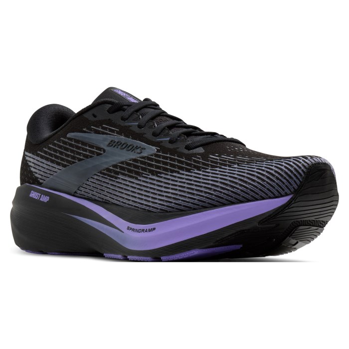 Brooks Ghost Amp - Mens Running Shoes - Black/Grey/Purple - image 2