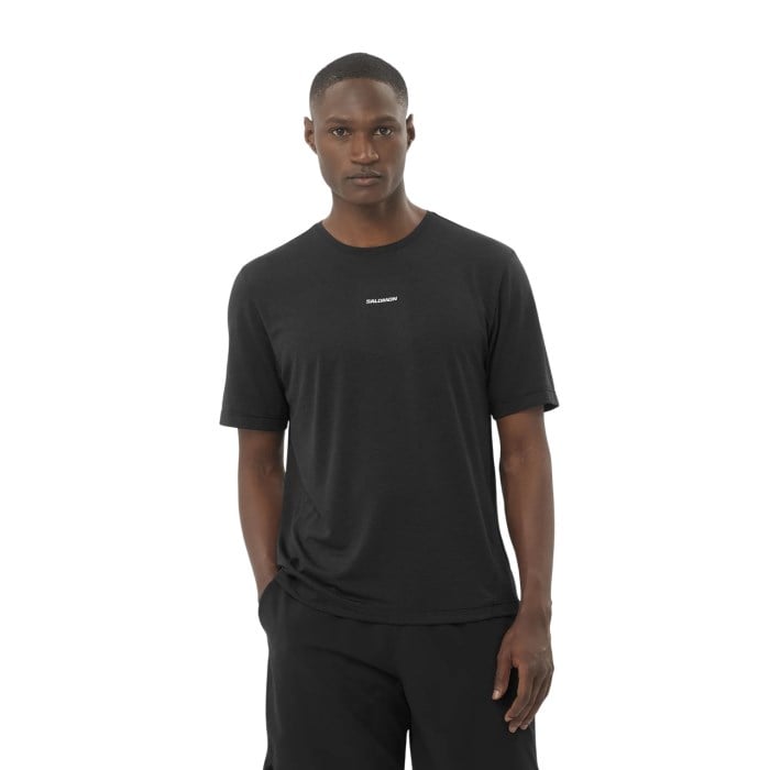 Salomon Shakeout Core Mens Short Sleeve T-Shirt - Deep Black