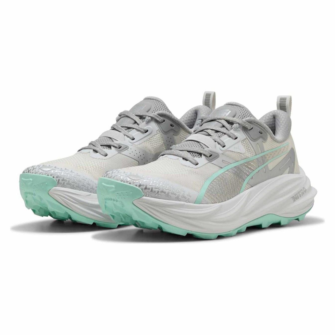 Puma Voyage Nitro 4 - Womens Trail Running Shoes - Feather Gray/Mint Melt/Silver - image 6