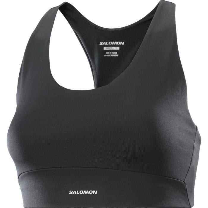 Salomon Shakeout Core Womens Sports Bra - Deep Black