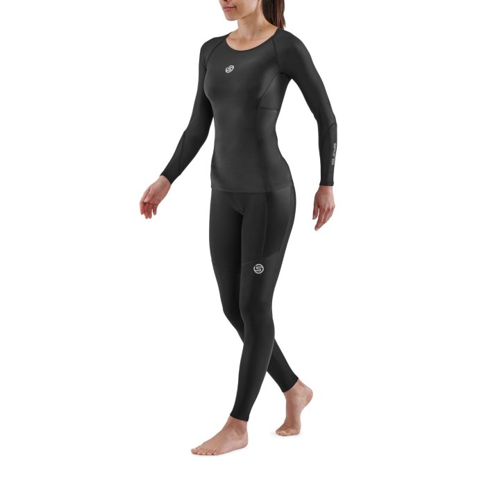 Skins Series-3 Womens Compression Long Sleeve Top - Black - image 4