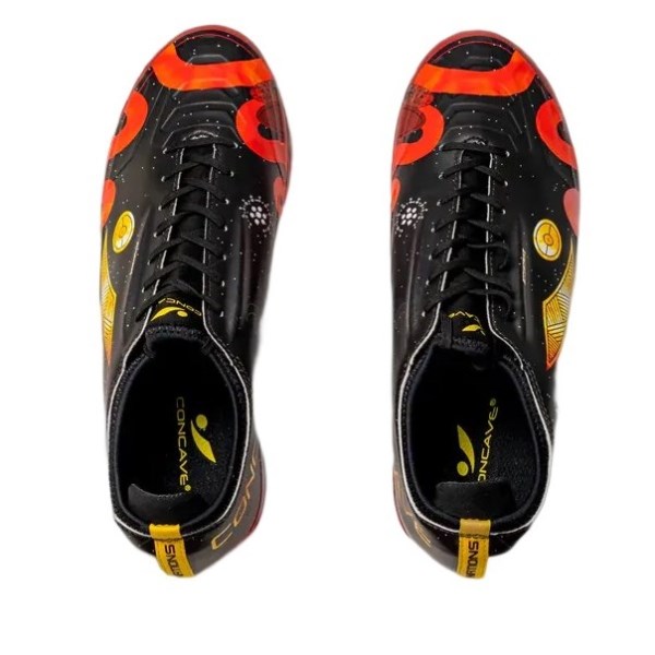 Concave First Nations v1 FG - Kids Football Boots - Black/Red/Yellow