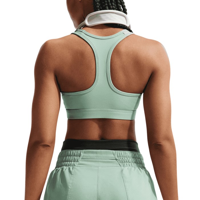Nike Swoosh Padded Womens Sports Bra - Steam/White - image 2