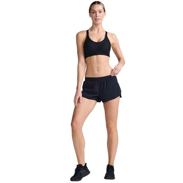 2XU Light Speed 3 Inch Womens Running Shorts - Black/Black Reflective