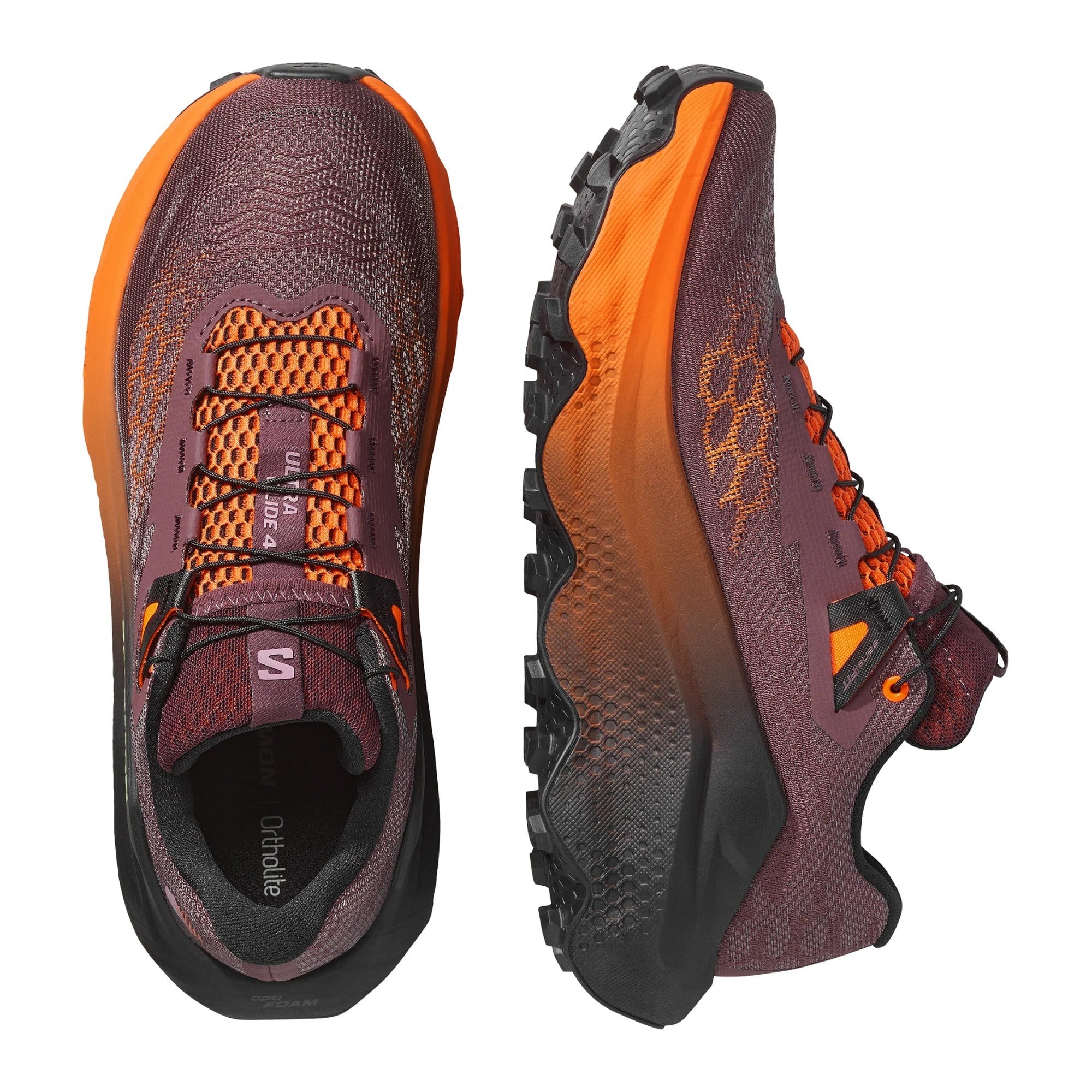 Salomon Ultra Glide 4 - Womens Trail Running Shoes - Huckleberry/Black/Red Orange - image 3