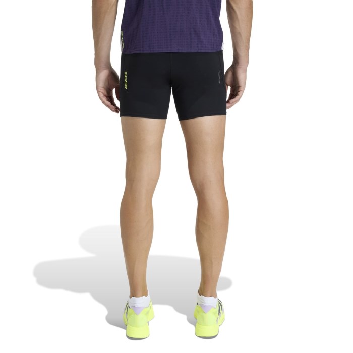 adidas Adizero Mens 7 Inch Running Short Tights with Pockets - Black - image 2