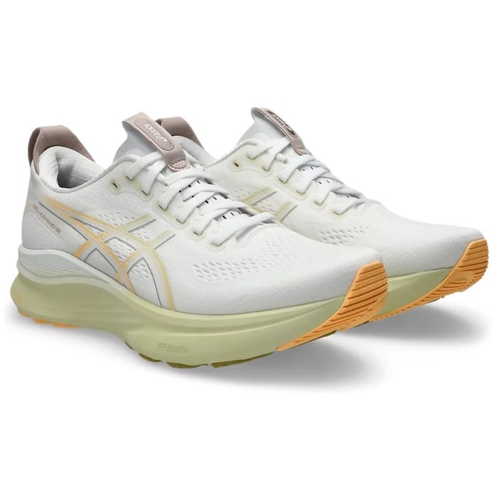Asics Gel Kayano 32 - Mens Running Shoes - White/Orange Glow