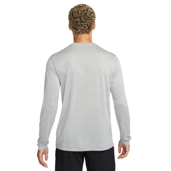 Nike Dri-Fit Legend Mens Training Long Sleeve Top - Tumbled Grey/Silver/Heather/Black