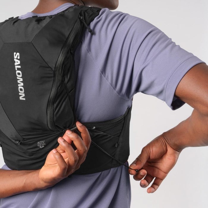 Salomon ADV Skin 12 Set Unisex Trail Running Vest With Flasks - Black