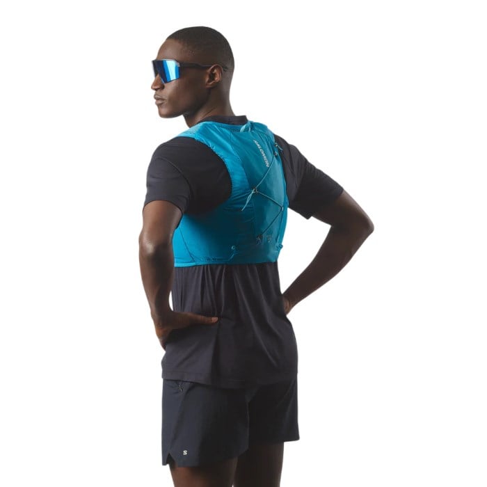 Salomon Active Skin 4 Set Unisex Trail Running Vest With Flasks - Blue Danube/Blue Danube