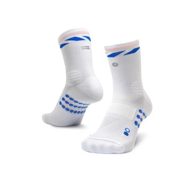 SHYU Crew Racing Socks - White/Sash/Melon