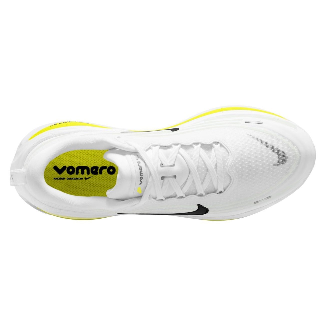 Nike Vomero Plus - Mens Running Shoes - White/Black/Lemon Venom/Electric Yellow - image 6