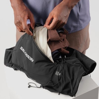 Salomon ADV Skin 12 Set Unisex Trail Running Vest With Flasks - Black
