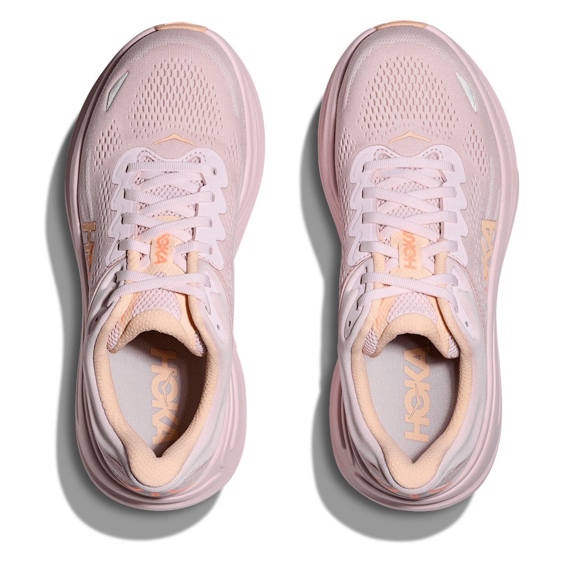 Hoka Bondi 9 - Womens Running Shoes - Lilac Cream/Tangerine