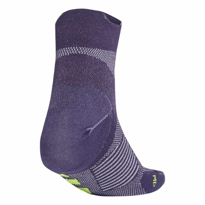 adidas RUNxADIZERO Socks - Unisex - Aurora Plum/White/Solar Yellow