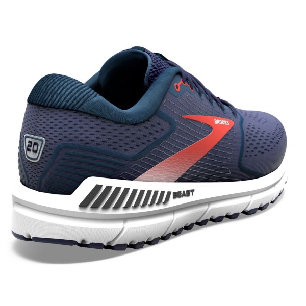Brooks Beast 20 - Mens Running Shoes - Peacoat/Midnight/Red