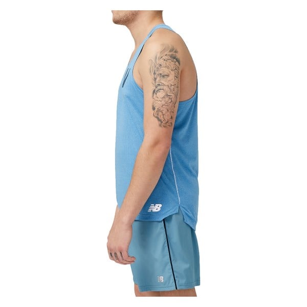 New Balance Graphic Impact Mens Running Tank Top - Heritage Blue Heather