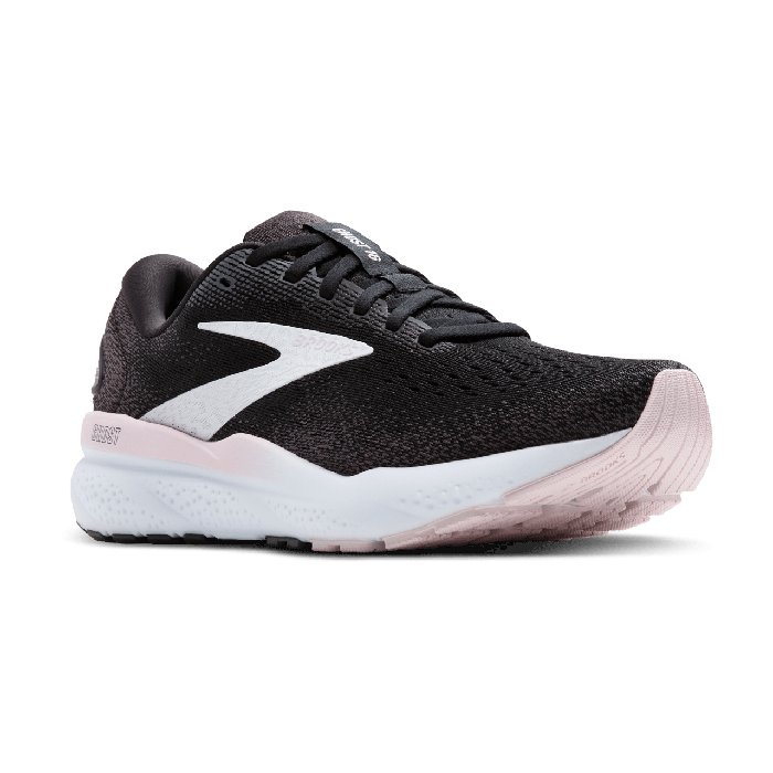 Brooks Ghost 16 - Womens Running Shoes - Black/White/Orchid Ice