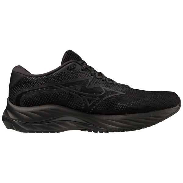 Mizuno Wave Rider 27 - Mens Running Shoes - Black/Ebony/Black