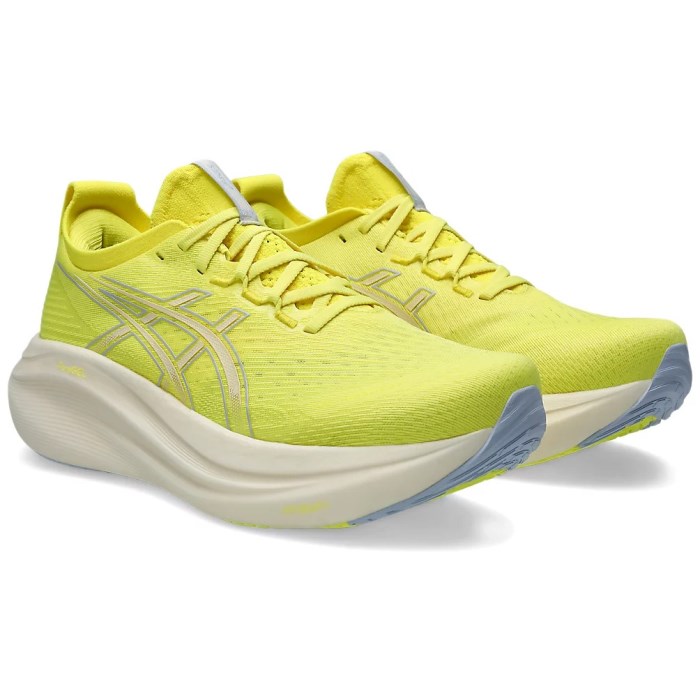 Asics Gel Nimbus 27 - Mens Running Shoes - Citron/Cream