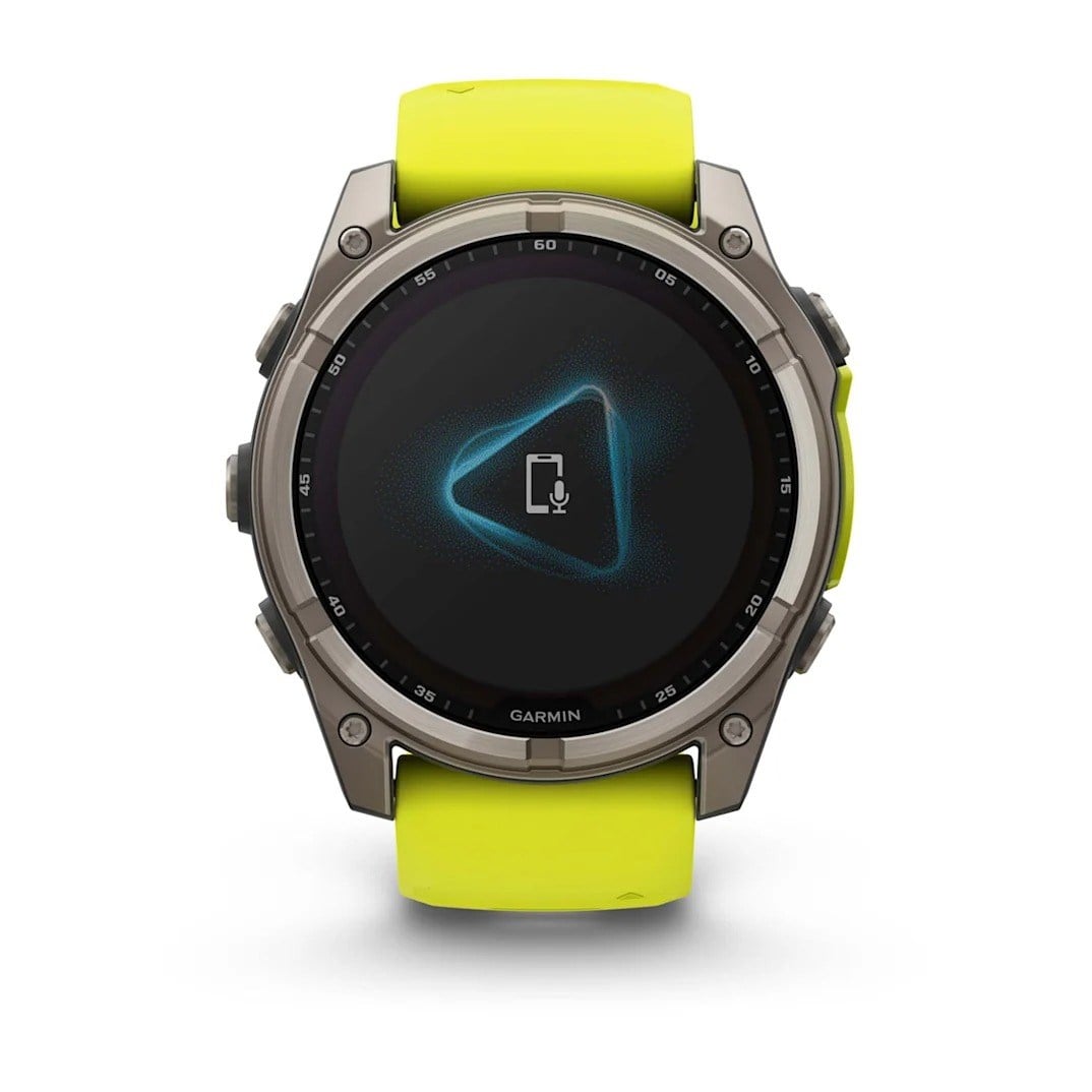 Garmin Fenix 8 Solar 51mm Sapphire Edition Titanium Watch - Amp Yellow/Graphite Silicone Band - image 10