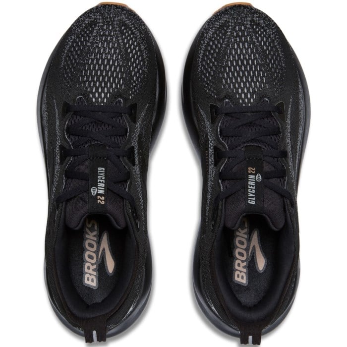 Brooks Glycerin 22 - Mens Running Shoes - Black/Gray/Biscuit