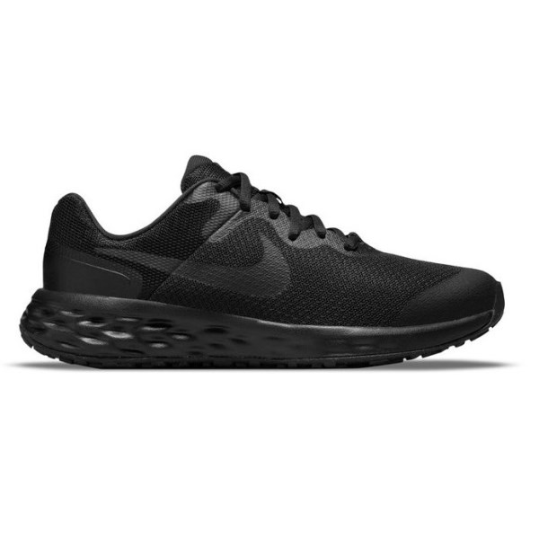 Nike Revolution 6 GS - Kids Running Shoes - Black/Dark Smoke Grey
