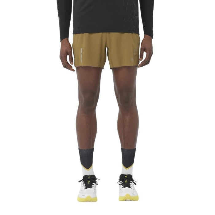 Salomon Sense Aero 5 Inch Mens Running Shorts - Brilliant Olive