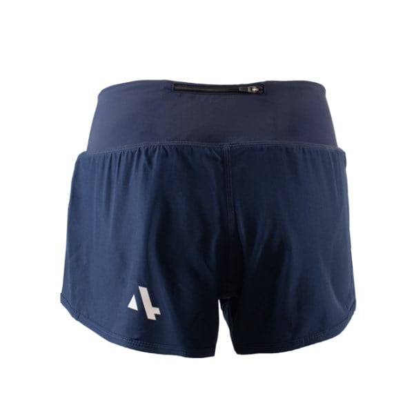 Sub4 Fast Split Womens Running Shorts Zip Pocket - Navy