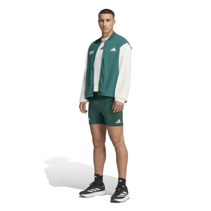 adidas Adizero NYC Mens Running Short Tights - Collegiate Green - image 4