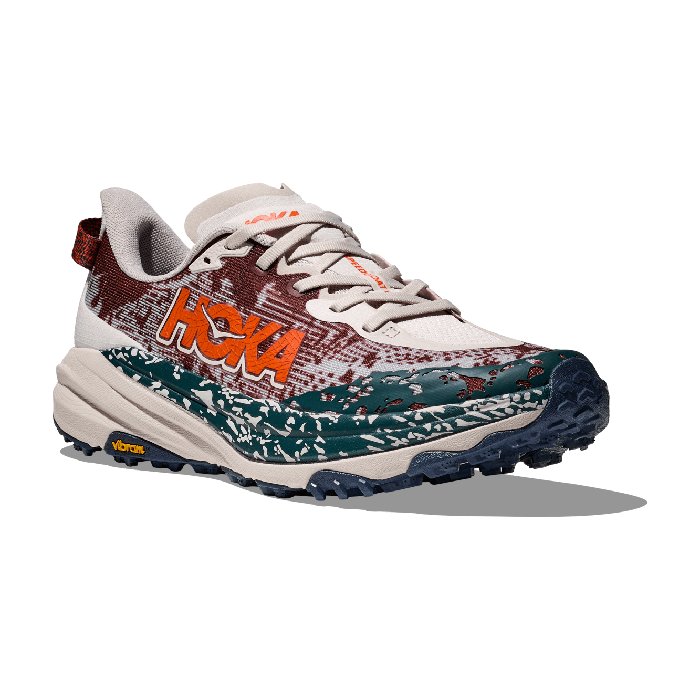 Hoka Speedgoat 6 - Mens Trail Running Shoes - Putty/Blue Twilight