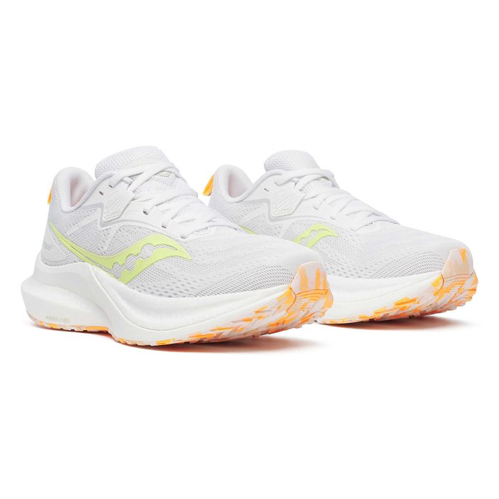 Saucony Tempus 2 - Womens Running Shoes - White/Sunny