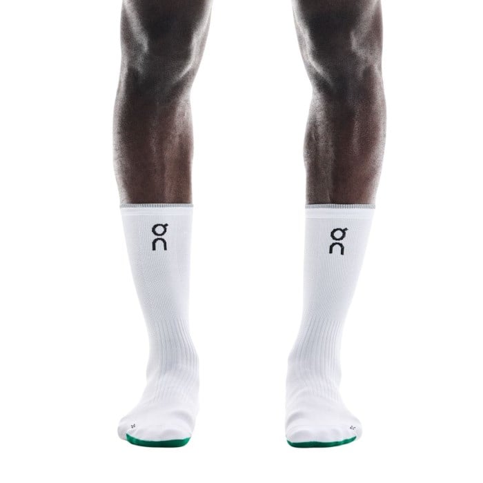 On Elite Run High Sock - White/Ivory