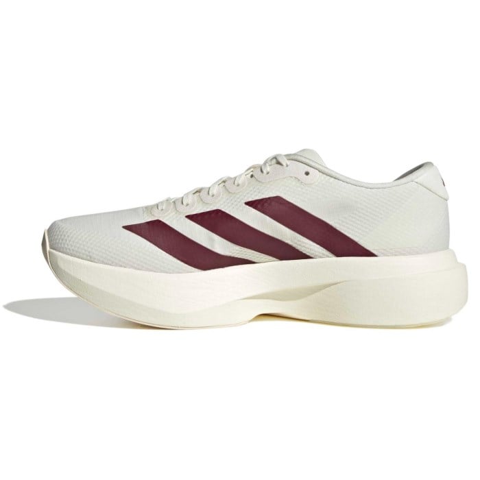 adidas Adizero Evo SL Woven - Mens Running Shoes - Off White/Maroon/Mystery Red