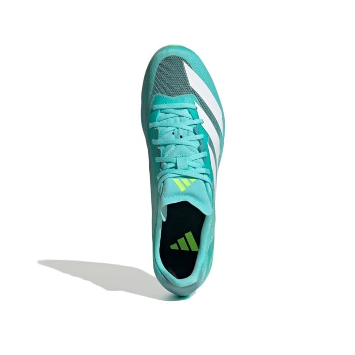 Adidas Adizero DistanceStar - Unisex Track and Field Spikes - Flash Aqua/Cloud White/Lucid Lemon