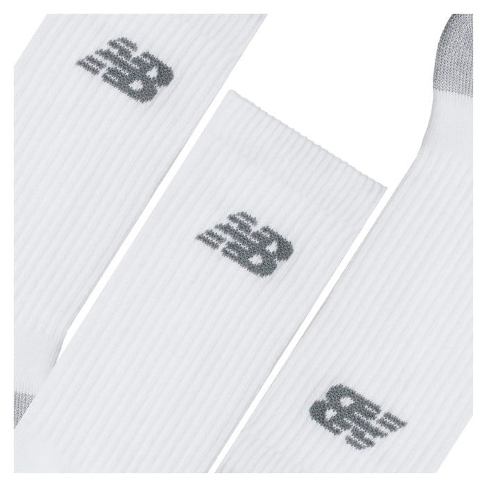 New Balance Performance Cushioned Crew Socks - 3 Pack - White/Grey - image 3