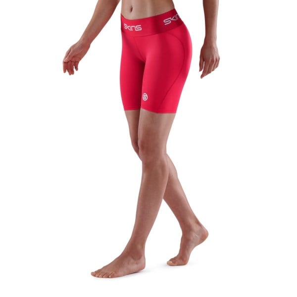 Skins Series-1 Womens Compression Half Tights - Red