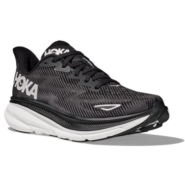 Hoka Clifton 9 - Mens Running Shoes - Black/White