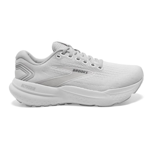 Brooks Glycerin 21 - Womens Running Shoes - White/White/Grey