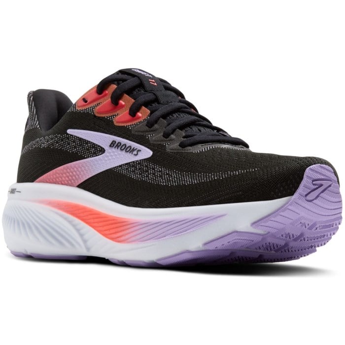 Brooks Ghost 17 - Womens Running Shoes - Black/Purple/Coral