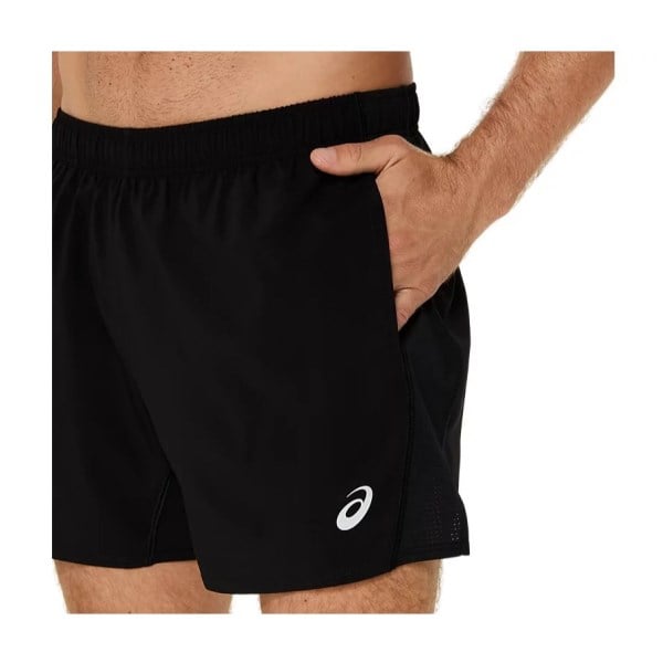 Asics Silver 5 Inch Mens Running Shorts - Performance Black
