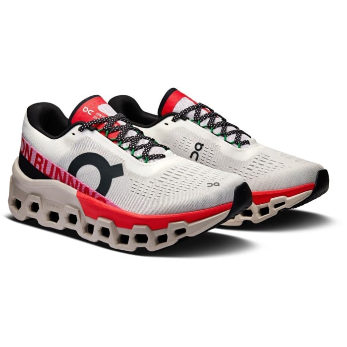 On Cloudmonster 2 - Womens Running Shoes - Ivory/Red