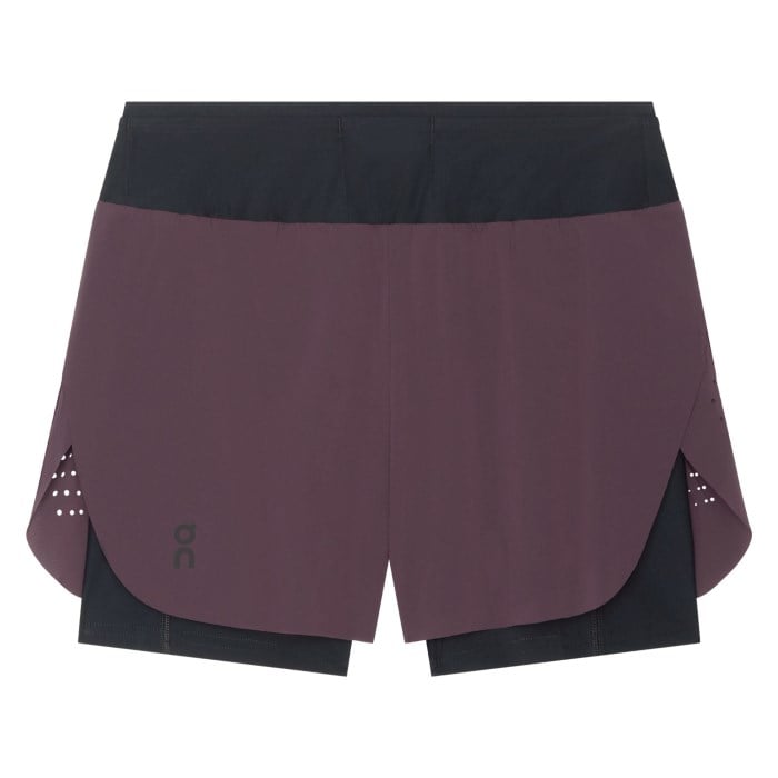 On Zero Womens 2-In-1 Running Shorts - Urchin/Black - image 4