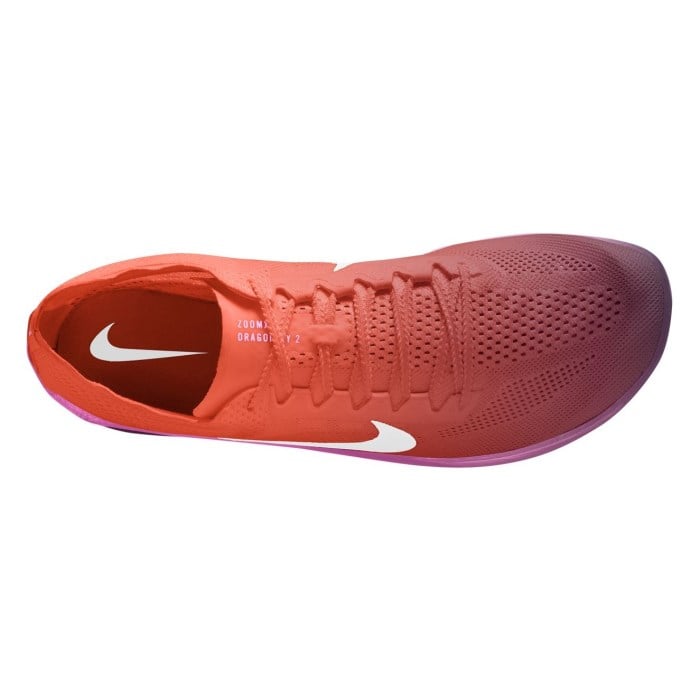 Nike ZoomX Dragonfly 2 - Unisex Long Distance Track Spikes - Bright Crimson/White/Hyper Crimson - image 3