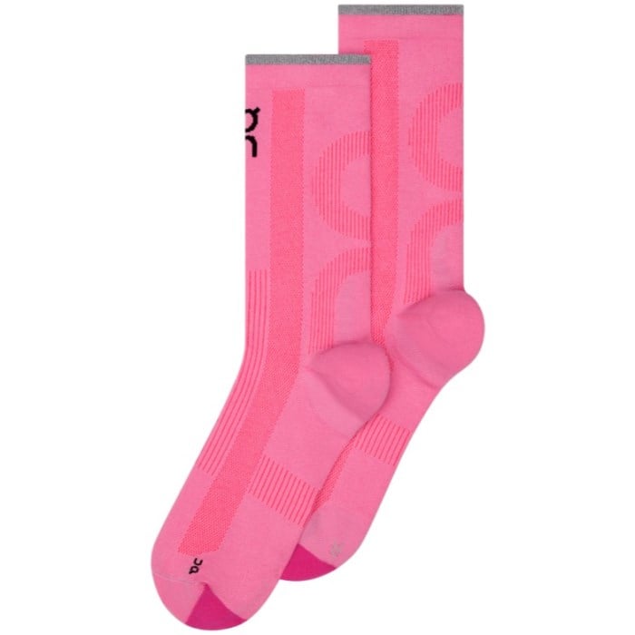 On Elite Run High Sock - Raspberry/Pink