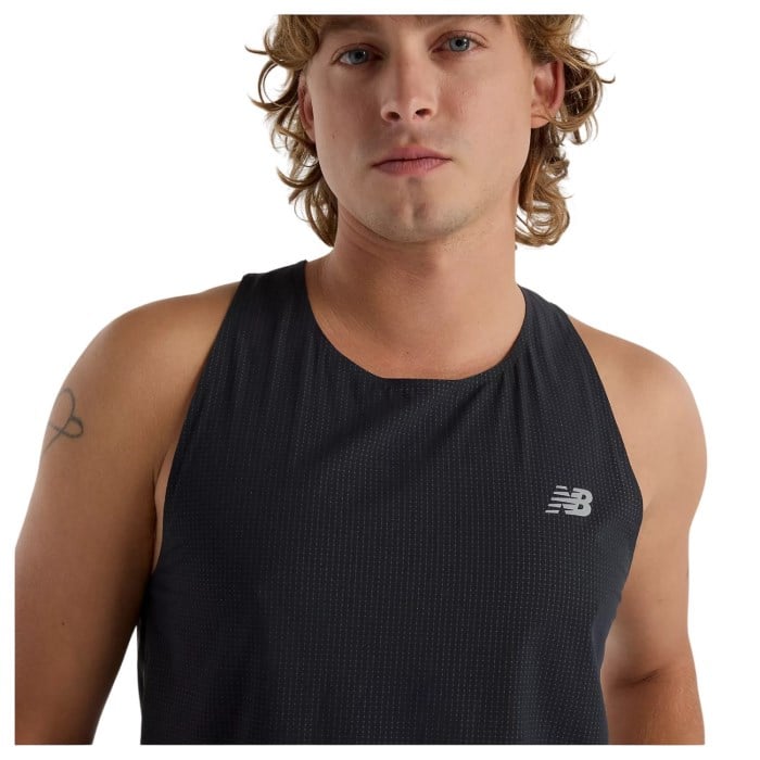 New Balance Race Day Ultra Light Mens Running Singlet - Black - image 3