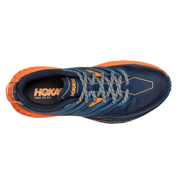 Hoka Speedgoat 4 - Mens Trail Running Shoes - Real Teal/Persimmon Orange