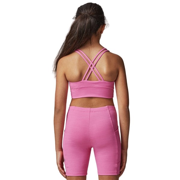 Running Bare Lotus Kids Girls Sports Bra - Bonbon/Marle