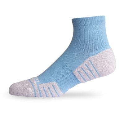 Lightfeet Performance Unisex Quarter Length Socks - Soft Blue