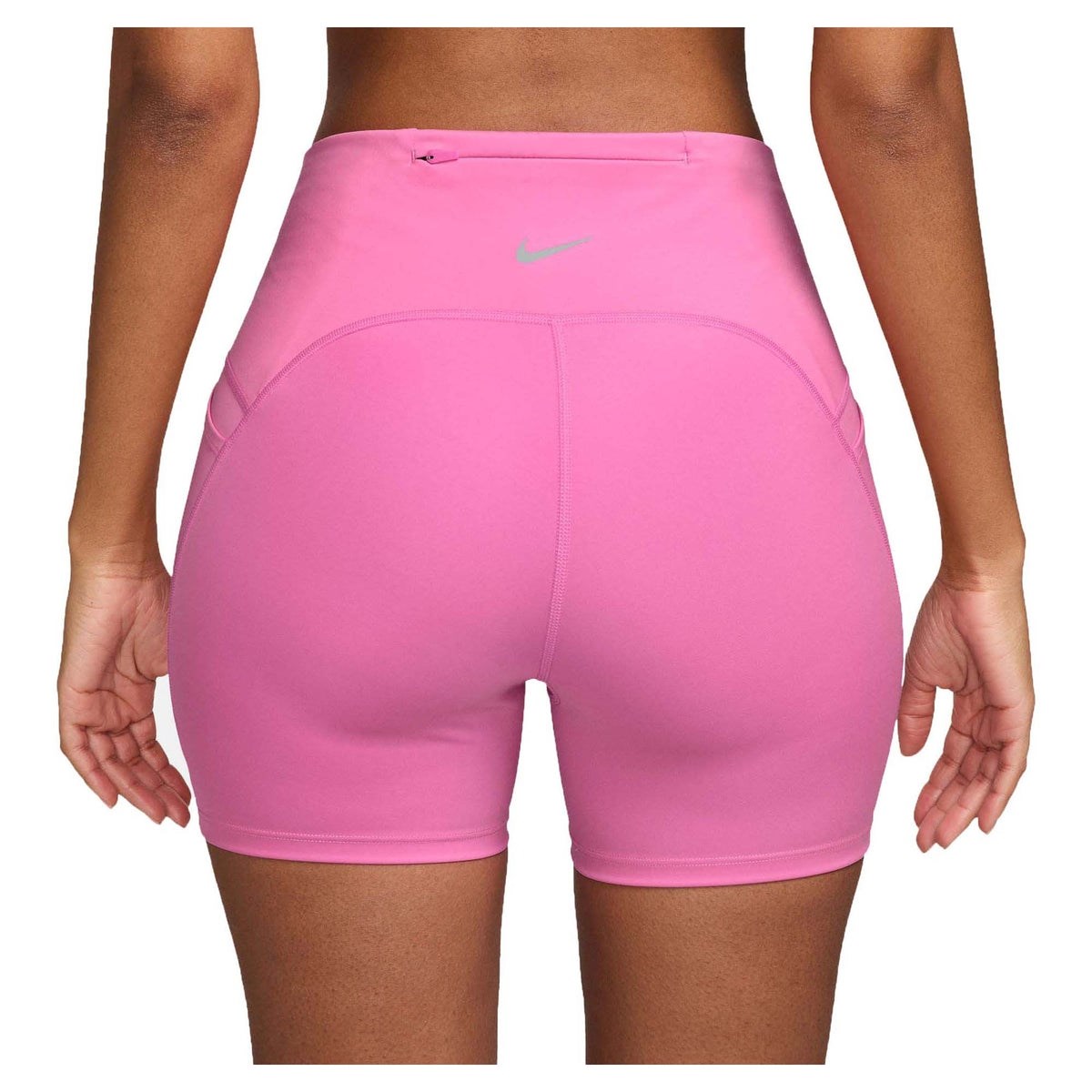 Nike Womens Swift High-Waisted 4 inch Tight Shorts - Playful Pink/Reflective Silver